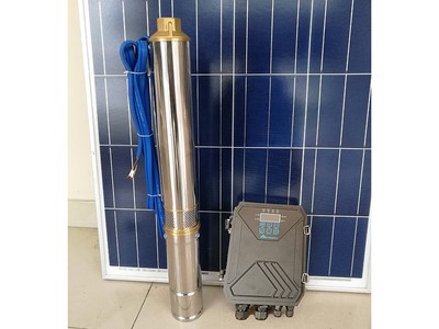 Bomba Solar Sumergible de 3' , AC110V/DC150V, con Impulsor de Plástico, BLAC